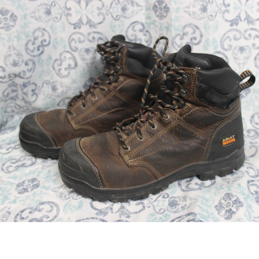 Ariat Work Steel Toe Waterproof Leather Work Boots Men's‎ US 9